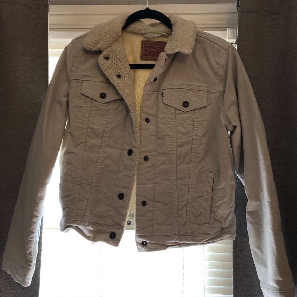 Corduroy Cream Sherpa Jacket